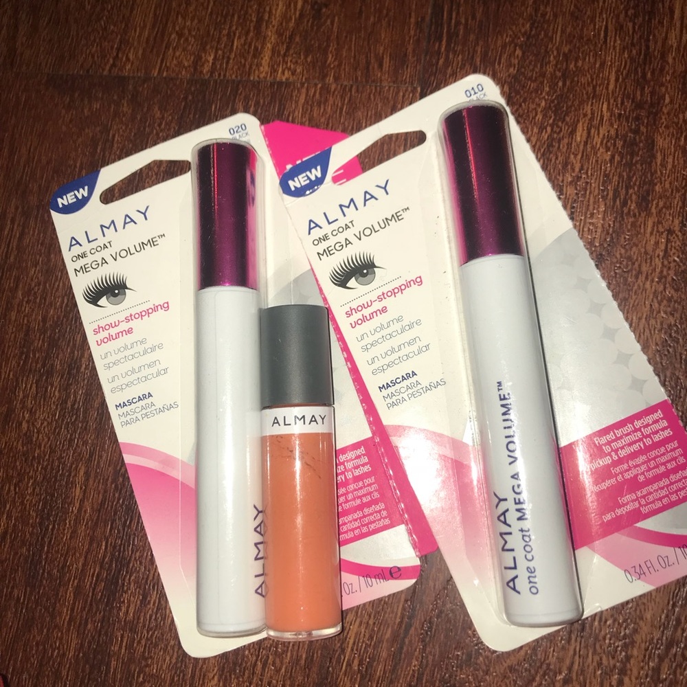 2 almay máscaras & 1 almay lip gloss